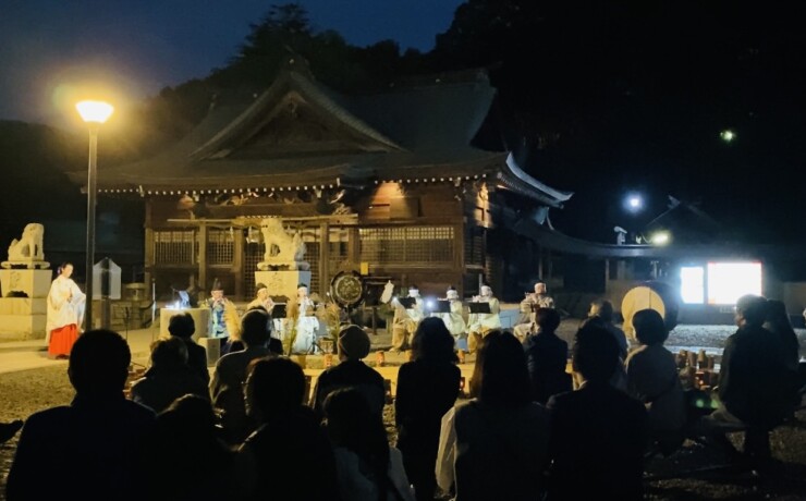 岡田宮,雅楽,灯籠祭