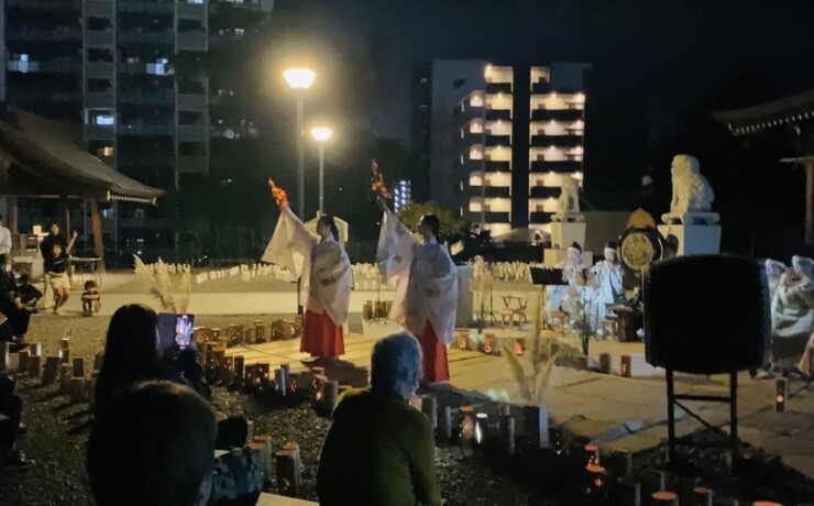 岡田宮,雅楽,灯籠祭